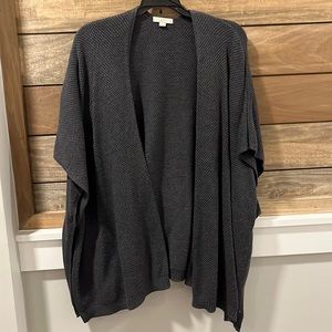 Waffle cardigan, short sleeve